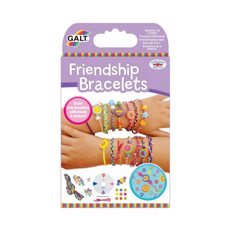 Galt Friendship Bracelets - Jewellery Making Craft Kit for Kids and Activity Pack for Girls and Boys - Colourful Threads, Beads, Stickers and Ribbon - Childrens Birthday Party Gift - Ages 7 Years Plus - Gift Guide