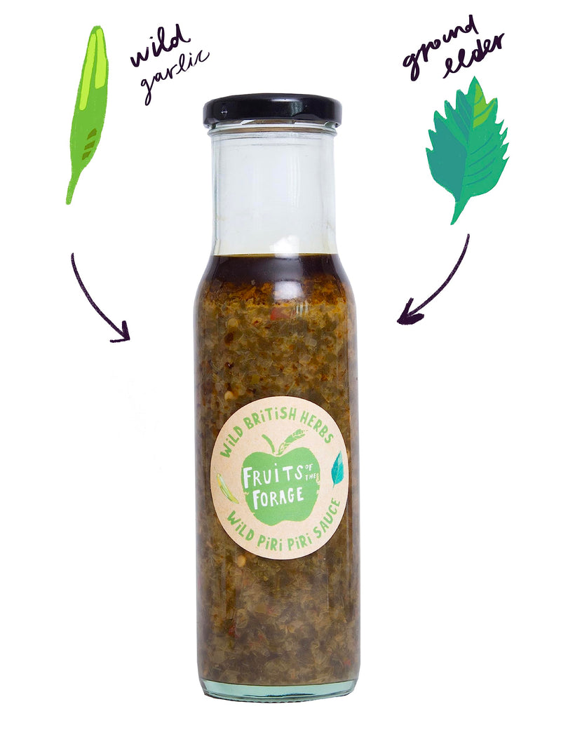 Fruits of the Forage Sauce Hamper, Includes Sugar Free Damson Breakfast, Wild Piri Piri and Plum & Pear BBQ Sauce. High Fruit Content, Vegan, Sustainably Sourced 4.5kg - Gift Guide