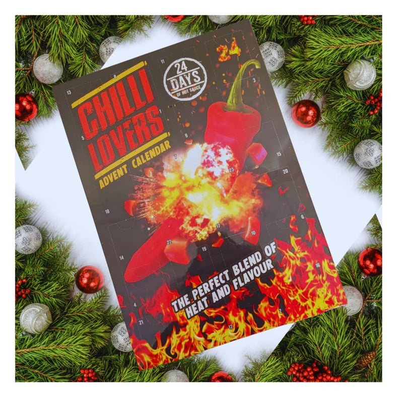 Chilli Advent calendar 2024-24 Days Chilli Sauce - Hot Sauce Advent Calendar 2024 - Christmas Food Advent Calendar Men Women Vegan Vegetarian - Advent calendar 2024 Christmas Adults - Gift Guide