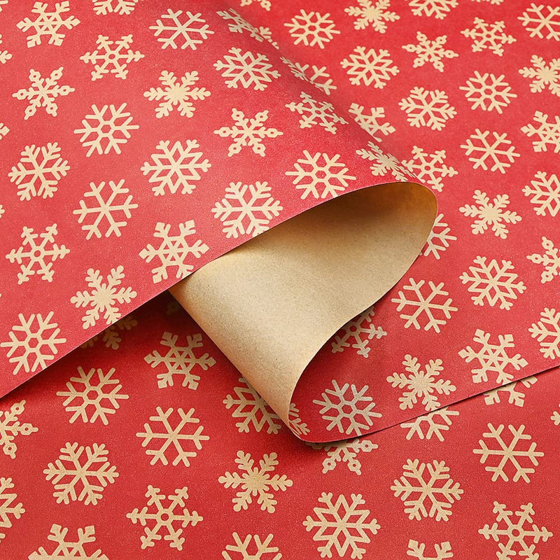 DOJoykey Christmas Wrapping Paper, 16M x 43cm Large Roll Package Kraft Paper Recyclable Christmas Thick Gift Wrapping Paper for Xmas Gifts Wrapping Party Decoration - Gift Guide