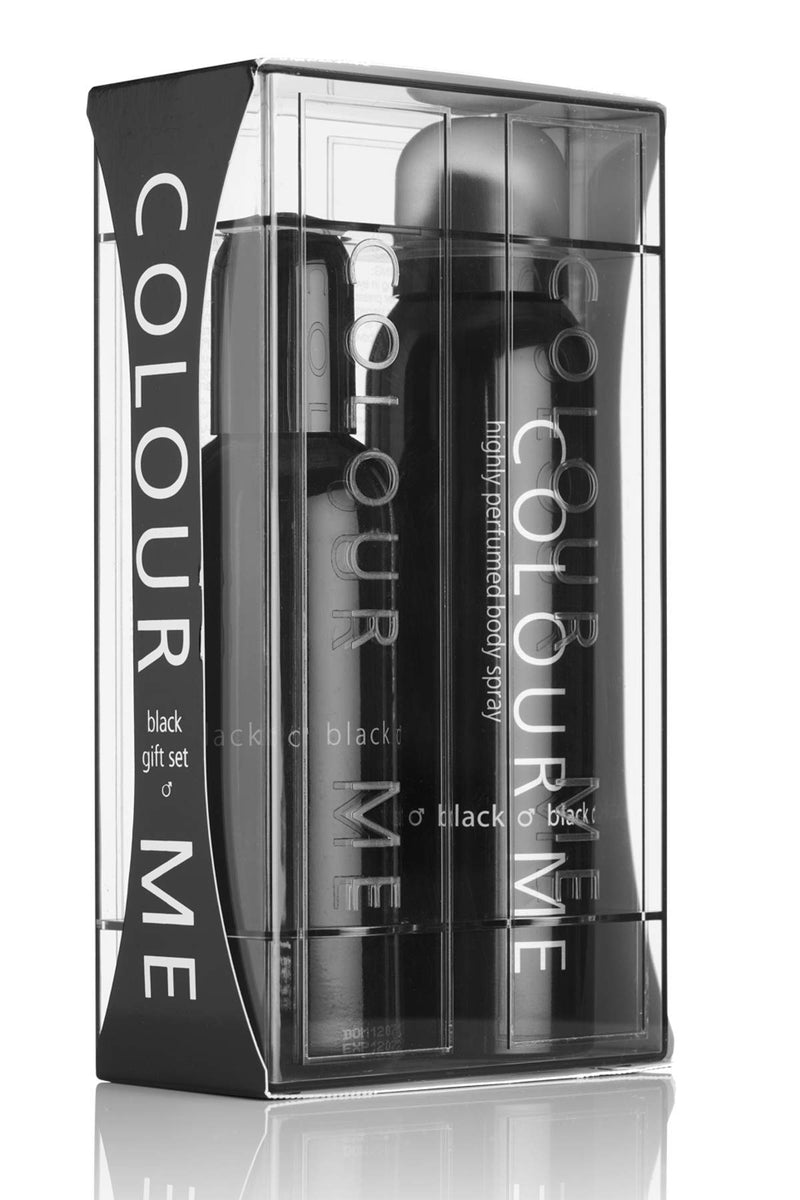 Colour Me Black - Fragrance for Men - Gift Set 90ml EDP/150ml Body Spray, by Milton-Lloyd
