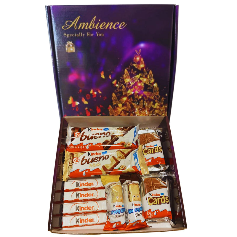 Kinder Bueno Chocolate Hamper Birthday Gifts For Her & Him Christmas Sweets Gift Box Mum Dad For Couple Valentine Presents Boyfriend Girlfriend Kids Women Mens Gift Set (Assoarted)