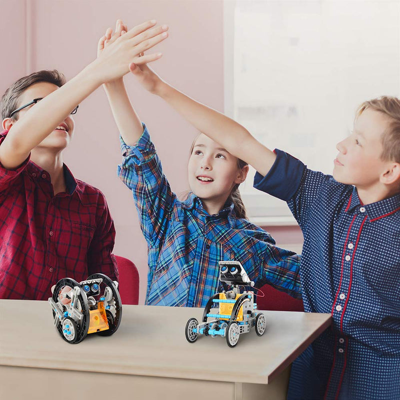 Sillbird STEM 12-in-1 Education Solar Robot Toys-190 Pieces DIY Building Science Experiment Engineering Kit for kids toys gifts for boys girls Aged 8 9 10 11 12+, Solar Powered by the Sun - Gift Guide