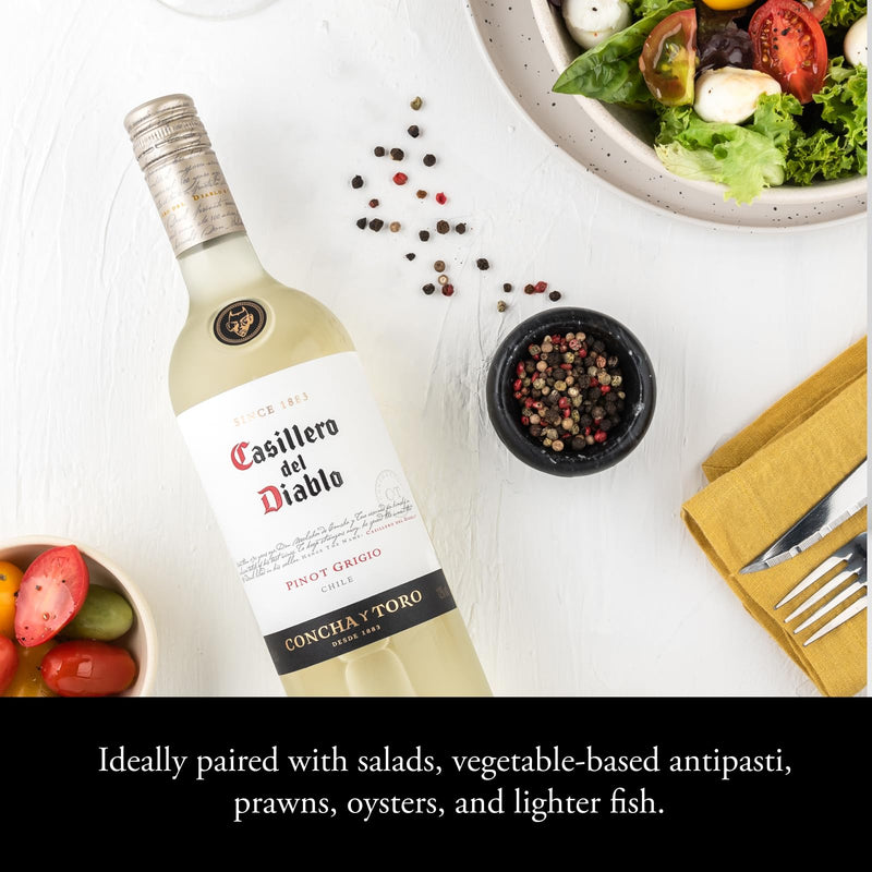 Casillero del Diablo Pinot Grigio White Wine | Chile, Fresh & Crisp (Case of 6 x 75cl)