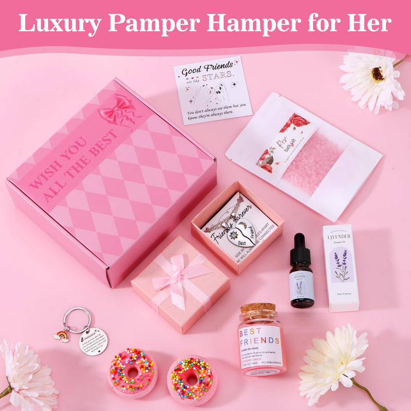 Friendship Gifts For Women, Best Friend Gifts For Women, Friends Gifts For Birthday Christmas Xmas, Relaxation Spa Sets Care Package Box Pamper Hampers For Best Friends Bestie, Female Friends Presents