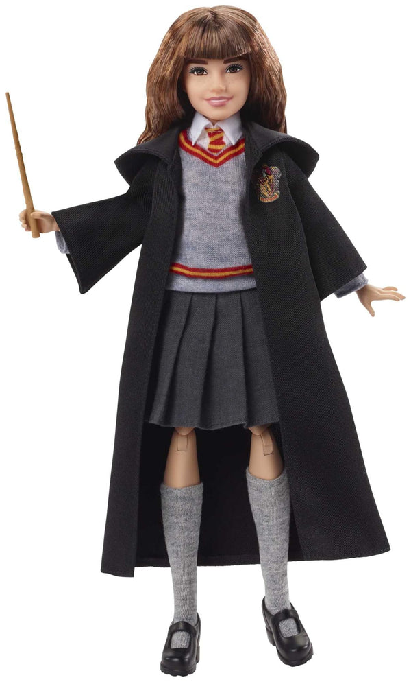 Mattel Harry Potter Hermione Granger Collectible Doll (10-in) with Hogwarts Uniform, Gryffindor Robe and Wand, FYM51