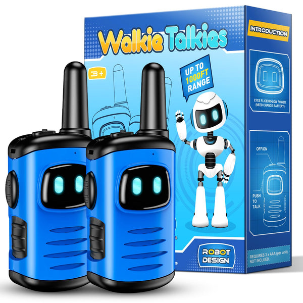 EUTOYZ Walkie Talkie Kids, Toys for 3-8 Year Old Boy Gift for 5 6 7 8 Year Olds Boys Toys Age 4-7 Kids Toys Age 3 4 5 Outdoor Toys Walkie Talkie Sensory Toys for Autism Kids Camping Accessories Blue - Gift Guide