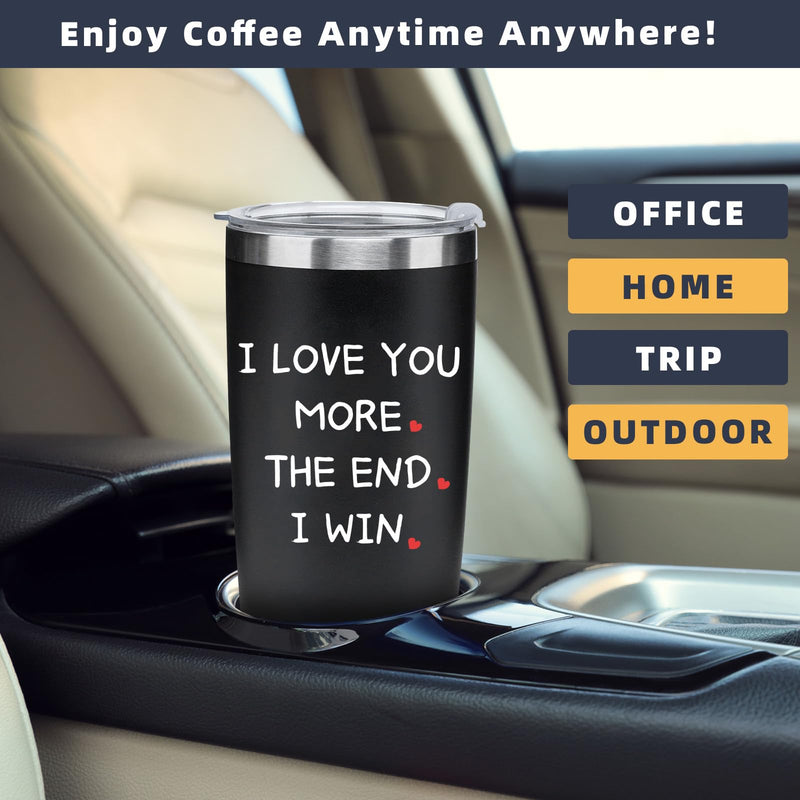 Grogife Gifts for Him Anniversary, Christmas for Boyfriend Husband - Funny I Love You Gifts for Him Boyfriend, Birthday Day Gifts for Men Fiance Romantic, Secret Santa Tumbler & Travel Mug 600ml