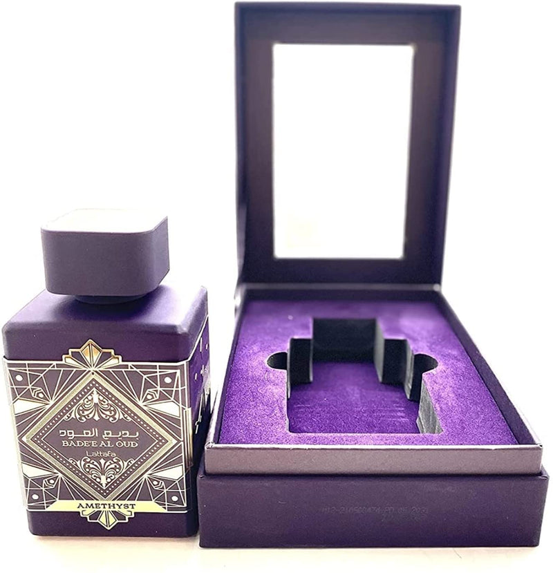 Badee Al Oud Amethyst 100ml | Eau de Parfum | Vanilla, Rose, Oud | Seductive Scent for Women by aClickAway