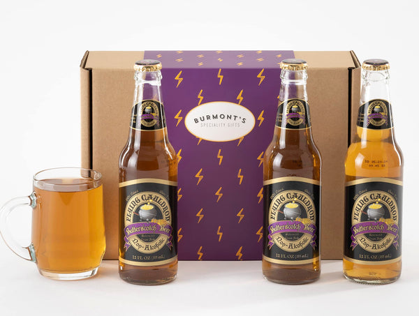 Harry Potter Flying Cauldron Non-Alcoholic Butterscotch Beer Three Bottle Pack - Hamper Exclusive To Burmont's