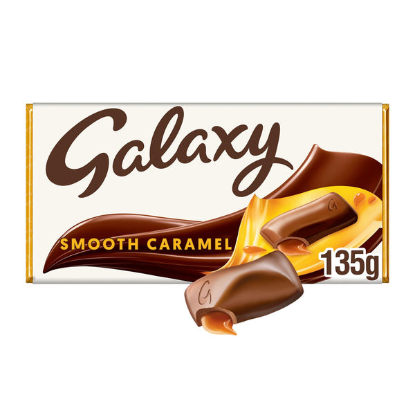 Galaxy Caramel Chocolate Block, Chocolate Gift, Milk Chocolate, Movie Night Snacks, 135g - Gift Guide