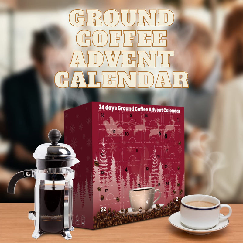 Christmas Coffee Advent Calendar 2024|24 Days Flavoured GROUND Coffee For Cafetiere | Gourmet Coffee Gift Set | Adult Advent Calendar 2024 For Men Women Couples Ladies Lovers Vegan Xmas Dairy Free (1) - Gift Guide