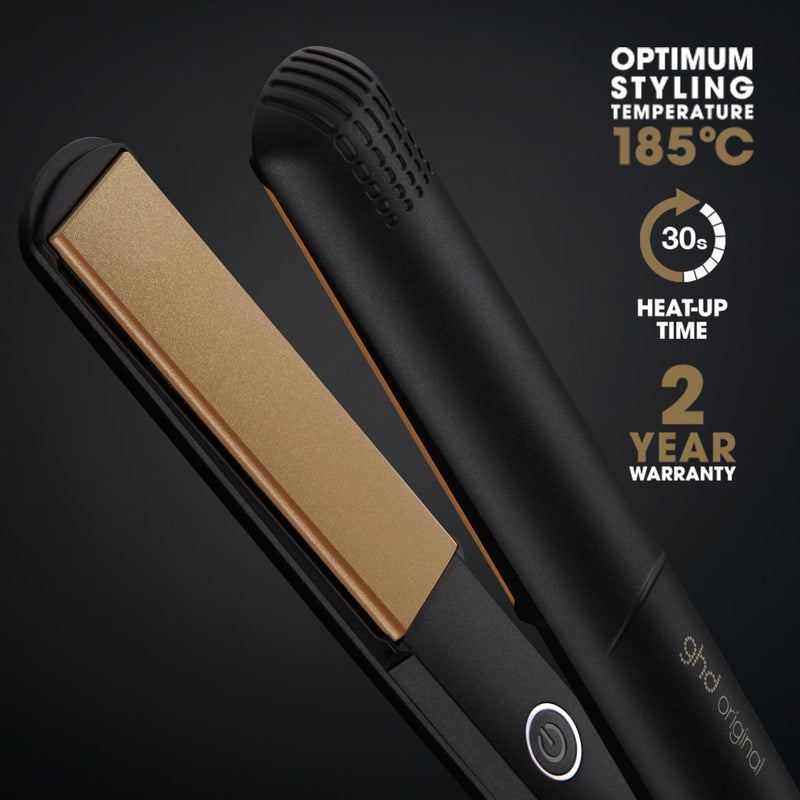 ghd Original Hair Straightener & Styler (Upgraded) - For Sleek, Smooth & Soft Hair with Enhanced Shine, No Extreme Heat Damage - For All Hair Types - (UK Plug) - Gift Guide