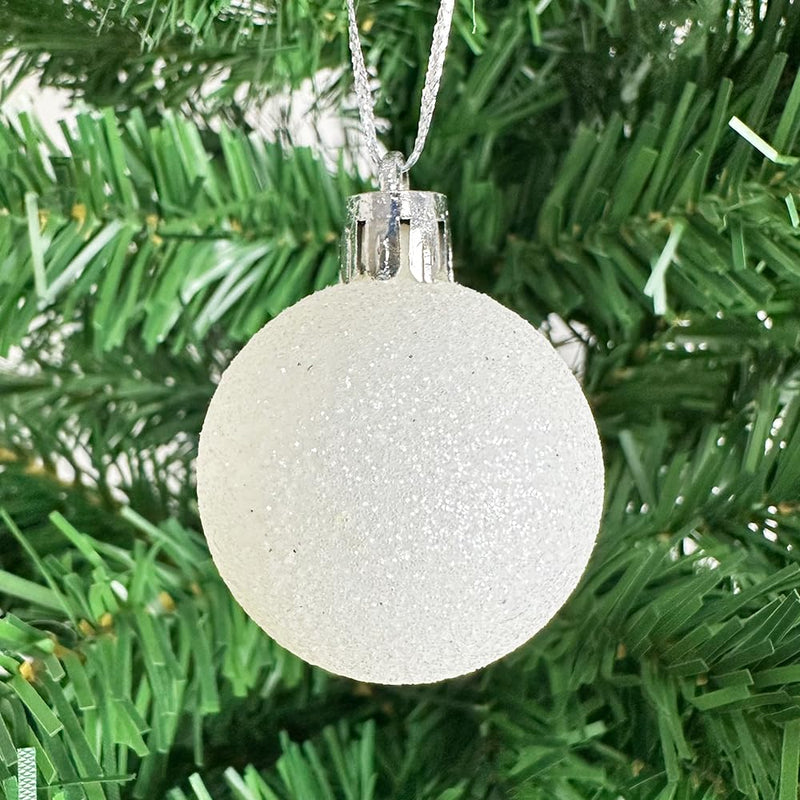 36PCS 4CM Christmas Balls Christmas Tree Decoration Baubles Ornaments Shatterproof Balls for Xmas Hanging Festive Holiday Home Decor, White - Gift Guide