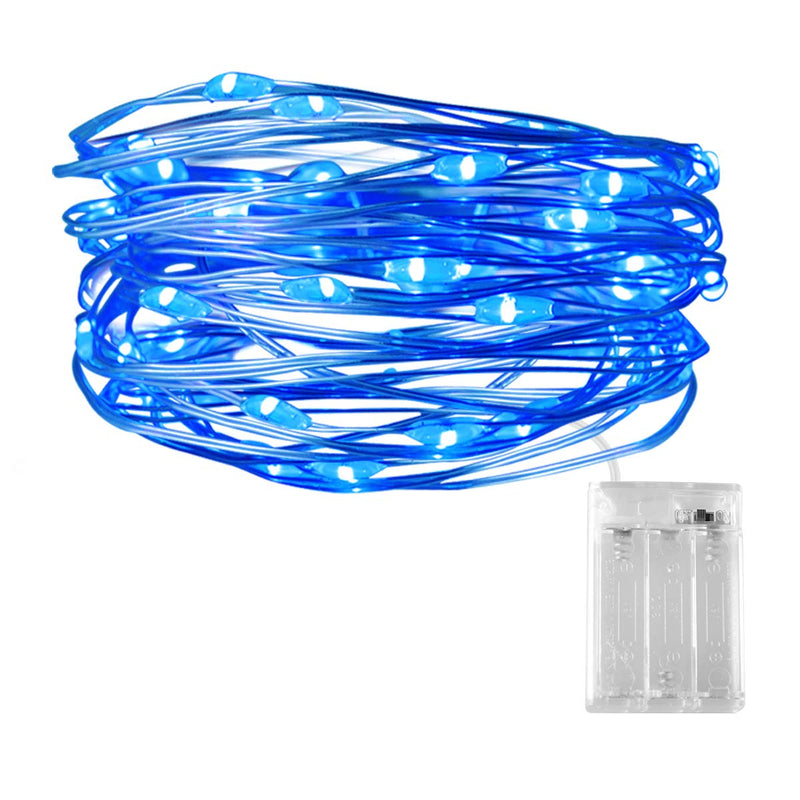 Blue Fairy Lights, Dalugo 30 LED 3m/10ft Battery Powered Blue Lights for Jubilee Decorations Party Bedroom Tent Garden Jars - Gift Guide