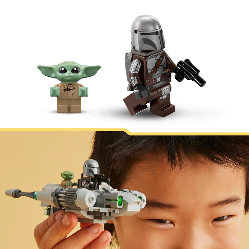 LEGO Star Wars The Mandalorian N-1 Starfighter Microfighter Microscale Building Toy, The Book of Boba Fett Vehicle with Grogu Baby Yoda Figure, Gifts for Kids, Boys, Girls Aged 6 Plus 75363