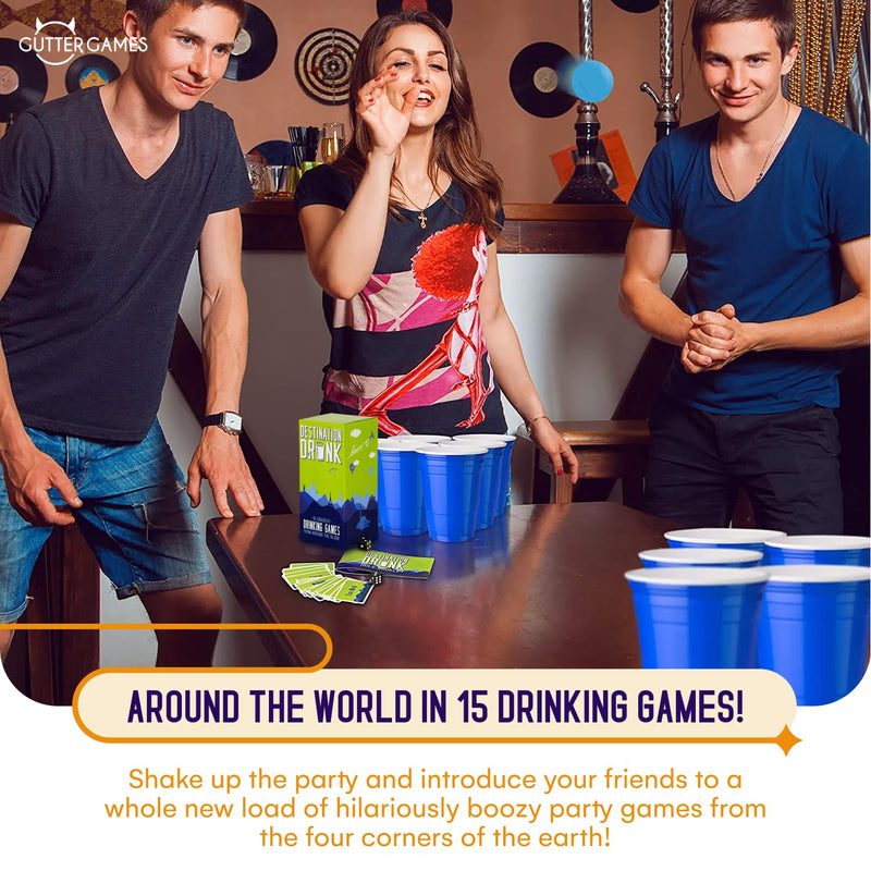 Destination Drunk - 15 Craziest Drinking Games for Adults Party from Around the Globe, Beer Pong & More, The Best & Exciting Adult Party Games from Japan, Peru, Germany, & More, Great Stocking Fillers