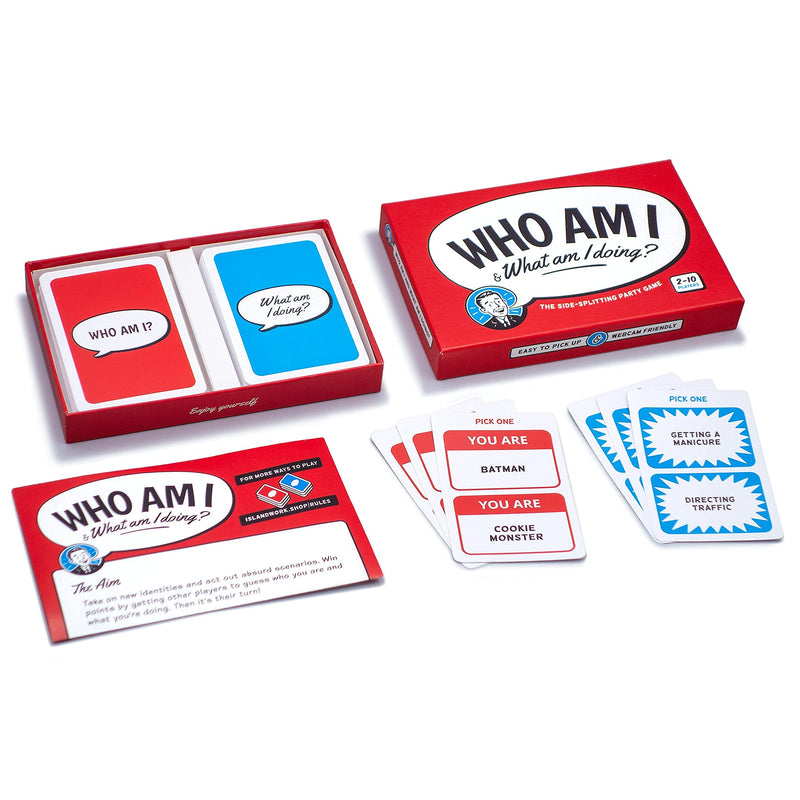 The Island Workshop Who Am I (& What Am I Doing?) - 2-10 Player Funny Impressions Game for Adults & Teens (14+)
