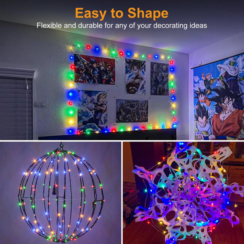 btfarm 6 Pack Fairy Lights Battery Operated, 2M 20LED Mini String Lights Waterproof, 3 Modes Silver Wire Small Bottle Light Indoor Outdoor for Jars, Christmas, Wedding, Coloured - Gift Guide