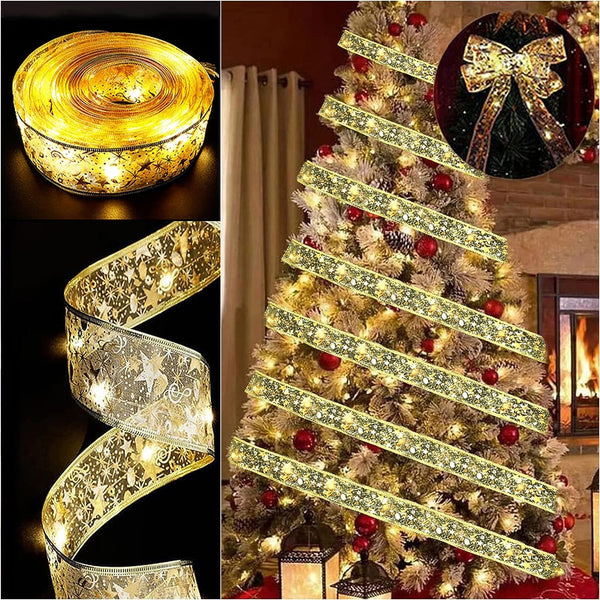 Christmas Tree Lights, 19ft/6m 60 LED Christmas Tree Ribbon Waterproof Fairy Lights Christmas Decorations Curtain Lights Hanging Fairy Lights for Bedroom Wall Garden Patio Christmas Tree Decorations - Gift Guide