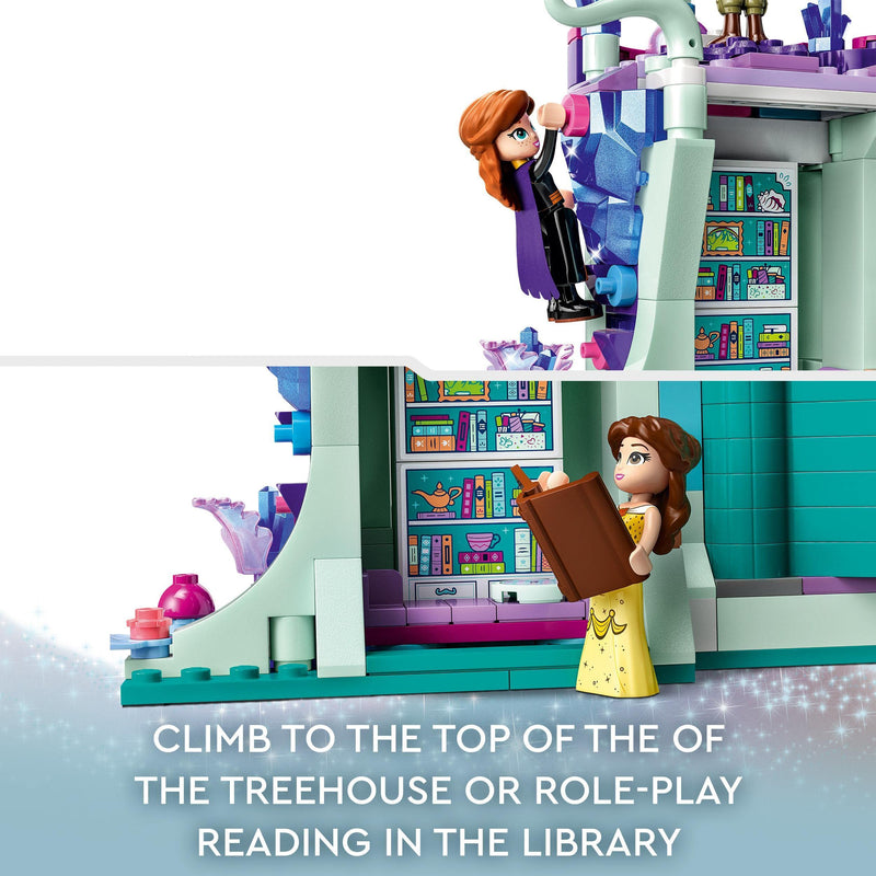 LEGO | Disney The Enchanted Treehouse with 13 Mini-Doll Figures including Princess Jasmine, Elsa, Anna & Moana, 2-Level Buildable Toy, Gift for Kids, Girls, Boys Aged 7 Plus, Disney 100 Set 43215