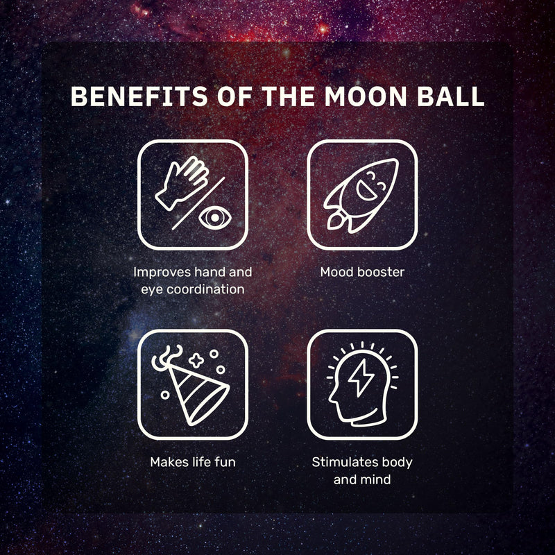 Waboba Moon Ball-Bounces Out of This World-Original Patented Design-Craters Make Pop Sounds When It Hits The Ground-Easy to Grip, Colour-Yellow, 70 x 67 x 70 mm