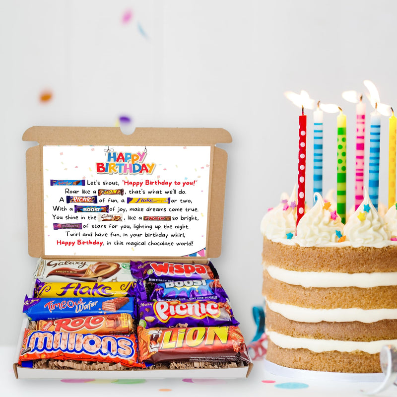 Chocolate Hamper | Happy Birthday Gift for All Ages | Chocolate Box Selection | Birthday Gift for Him & Her| Letterbox Gift Hamper | Sweets Gift Box | Memorable Birthday Chocolate Treat - Gift Guide