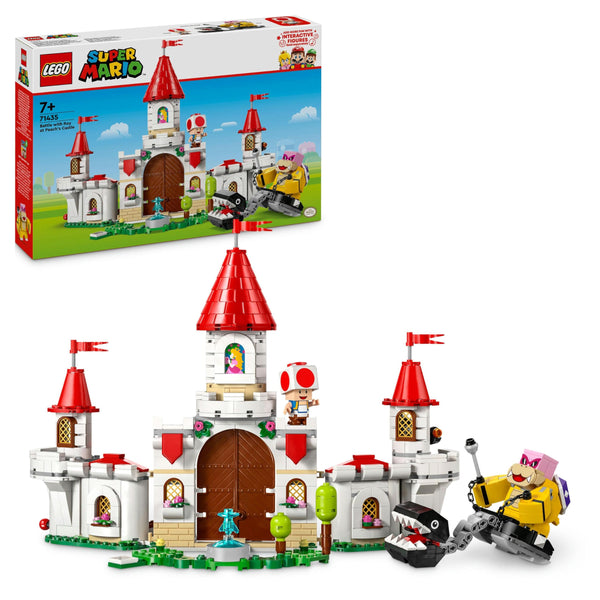 LEGO Super Mario Battle with Roy at Peach’s Castle Set, Nintendo Character Building Toy for 7 Plus Year Old Boys & Girls, with 3 Figures, Adventure Playset, Gifts for Kids and Gamers 71435