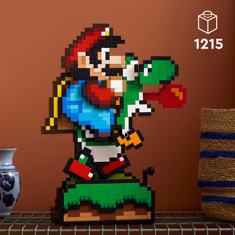LEGO Super Mario World: Mario & Yoshi Building Set, Model Kit for Adults to Build, with Pixelated Character Figures, Collectible Gamer Gift for Men, Women, Him or Her, Great for Home Decor 71438