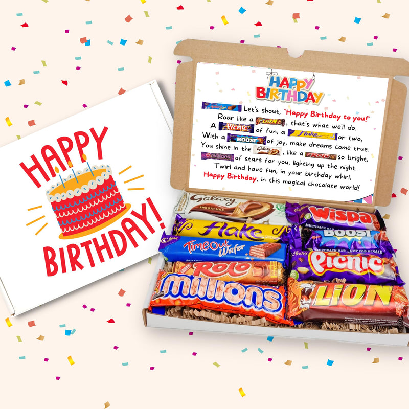 Chocolate Hamper | Happy Birthday Gift for All Ages | Chocolate Box Selection | Birthday Gift for Him & Her| Letterbox Gift Hamper | Sweets Gift Box | Memorable Birthday Chocolate Treat - Gift Guide