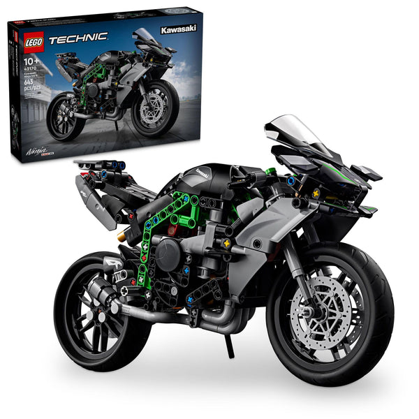 LEGO Technic Kawasaki Ninja H2R Motorcycle Toy, Vehicle Gift for 10 Plus Year Old Kids, Boys & Girls, Collectible Motorbike Building Set, Scale Model Kit for Independent Play 42170