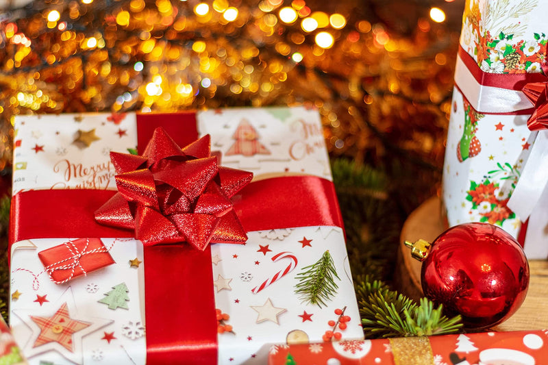 ARKRAFT christmas wrapping paper set of 4 sheets size 34 x 25 inch for gift pack (Nat3) - Gift Guide