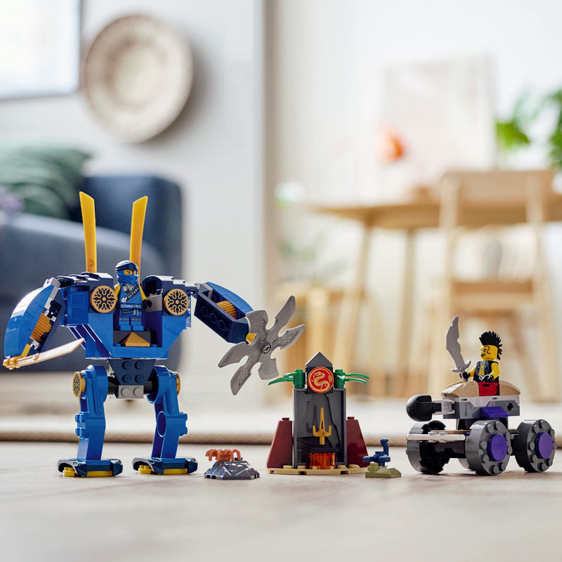 LEGO 71740 NINJAGO Legacy Jay’s Electro Mech Toy, Action Figure for Toddlers 4 + Years Old Kids, with Spider & Ninja Car