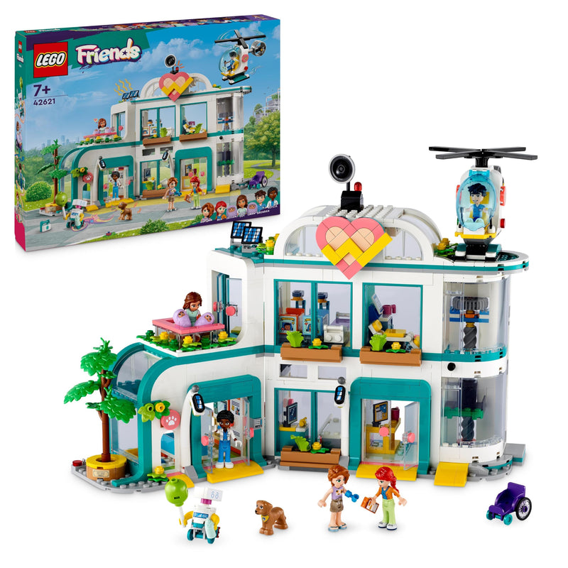 LEGO Friends Heartlake City Hospital Set with Helicopter Toy for 7 Plus Year Old Girls, Boys & Kids, Mini-Doll Characters Including Autumn, Doctor Role-Play Building Toys, Gift Idea 42621