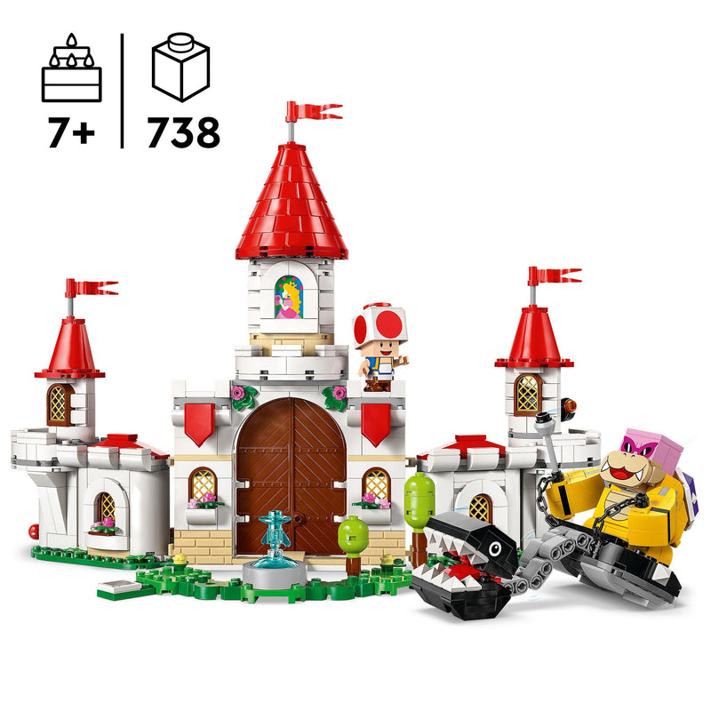 LEGO Super Mario Battle with Roy at Peach’s Castle Set, Nintendo Character Building Toy for 7 Plus Year Old Boys & Girls, with 3 Figures, Adventure Playset, Gifts for Kids and Gamers 71435