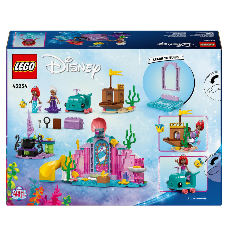 LEGO ǀ Disney Princess Ariel’s Crystal Cavern Buildable Toy Playset for Kids, Little Mermaid Mini-Doll, Fish Figure and Treasure Chest, Gift Made for 4 Plus Year Old Girls & Boys 43254