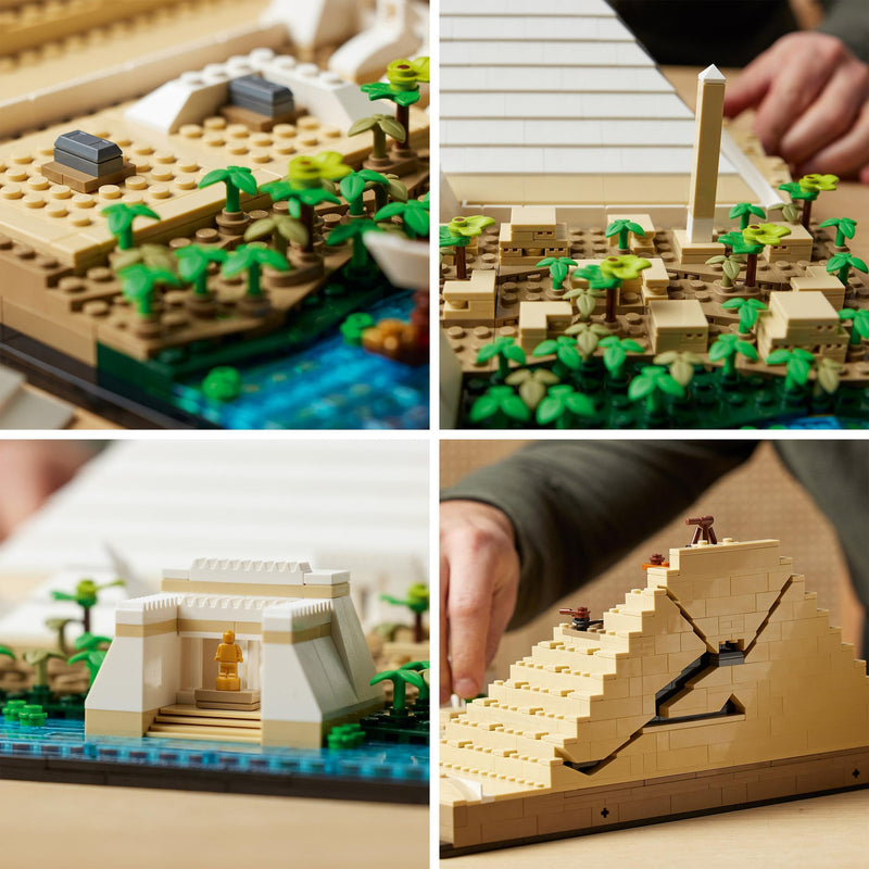 LEGO Architecture Great Pyramid of Giza Set, Home Decor Model Building Kit, Gift Idea for Adults, Men, Women, Mum, Dad, Creative Activity, Famous Landmarks Collection 21058