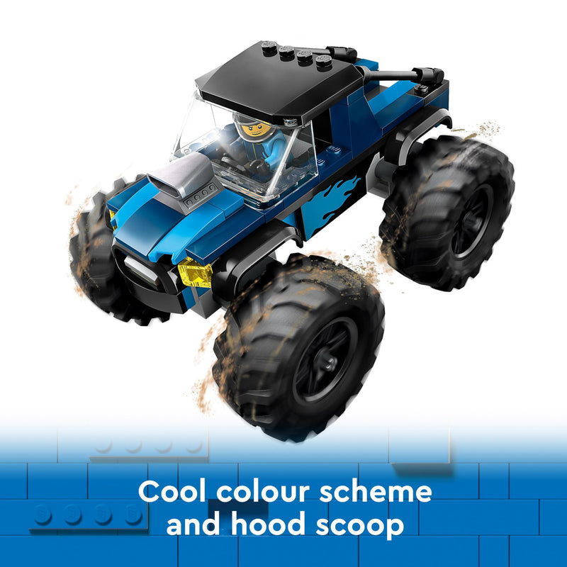 LEGO City Blue Monster Truck Toy for 5 Plus Year Old Boys & Girls, Vehicle Set with a Driver Minifigure, Creative Race Car Toys for Kids, Birthday Gift Idea 60402