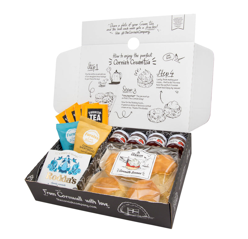 The Cornish Company Afternoon Tea Hamper – Deluxe Tea Set Hamper Gifts for Women Includes Fresh Scones, Biscuits – Birthdays, Anniversaries & Special Occasions - Gift Guide