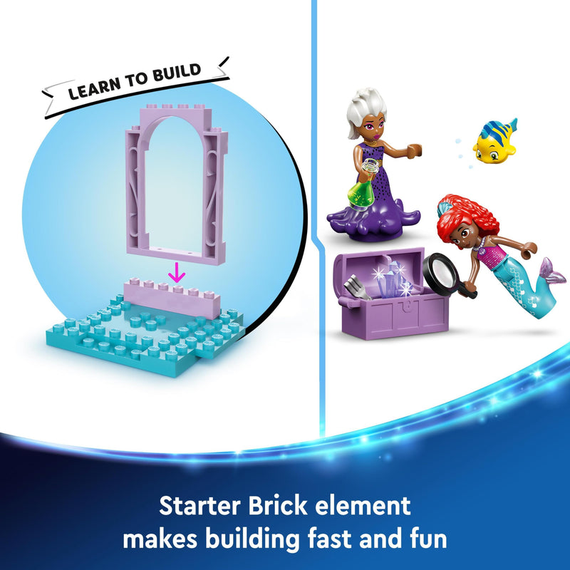 LEGO ǀ Disney Princess Ariel’s Crystal Cavern Buildable Toy Playset for Kids, Little Mermaid Mini-Doll, Fish Figure and Treasure Chest, Gift Made for 4 Plus Year Old Girls & Boys 43254