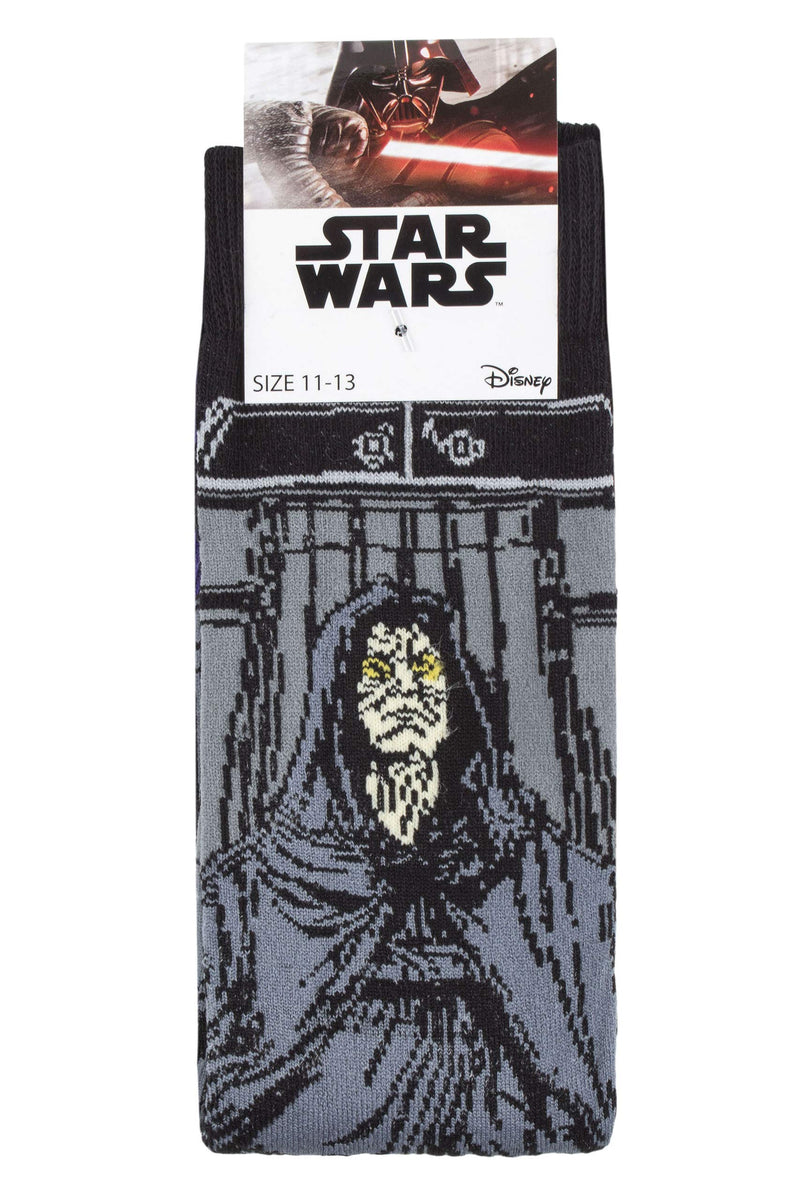 SockShop Men's 4 Pair Star Wars Darth Vader, Boba Fett, Emperor and Storm Trooper Socks 6-11 Assorted