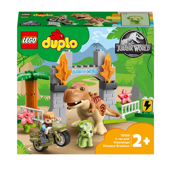 LEGO 10939 DUPLO Jurassic World T. rex and Triceratops Dinosaur Breakout