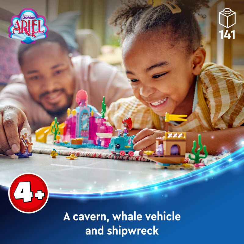 LEGO ǀ Disney Princess Ariel’s Crystal Cavern Buildable Toy Playset for Kids, Little Mermaid Mini-Doll, Fish Figure and Treasure Chest, Gift Made for 4 Plus Year Old Girls & Boys 43254