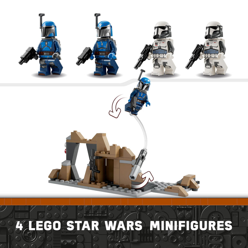 LEGO Star Wars: The Mandalorian Ambush on Mandalore Battle Pack, Building Toy for 6 Plus Year Old Boys & Girls, with 4 Character Minifigures, Small Creative Gift for Kids 75373