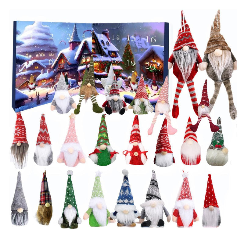 Christmas Gnome Advent Calendar 2024 | 24 Pieces Gnome Decor Christmas Gonks Advent Calendar | 24 Days Countdown To Christmas Ornament Dwarf Doll Collectible Toy Figures Present for Kids - Gift Guide