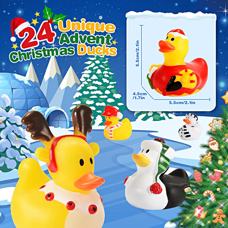 Gralal Advent Calendar 2024 Kids, Rubber Duck Bath Toys 24 Days Christmas Countdown Calendar 2024 Christmas Xmas Gifts for Kids Eve Gifts for 3-9 Year Old Girls Toys for 3-10 Year Old Boys - Gift Guide