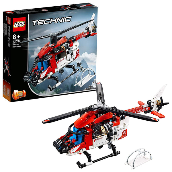 LEGO 42092 Technic Rescue Helicopter, 2 in 1 Concept Toy Plane, Model Building Set for 8+ Years Old Boys and Girls