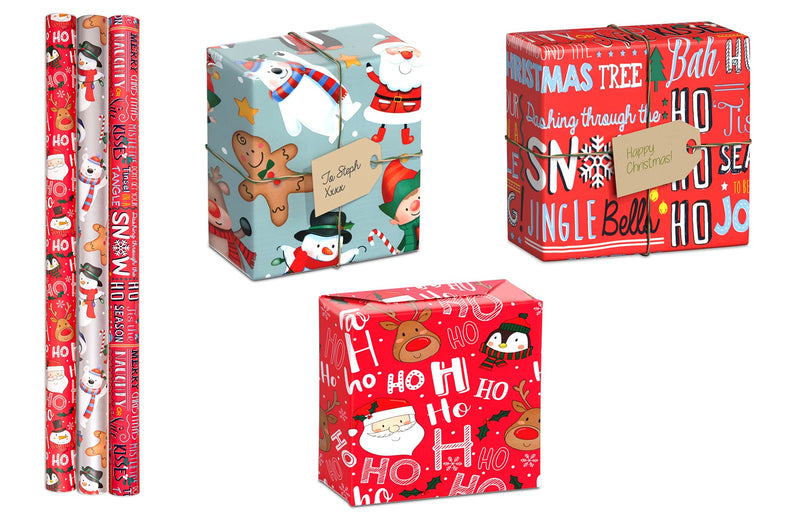 6 X 7M Cute Christmas Gift Wrapping Paper Roll (42 Meters) Ideal for Xmas, Festive Season - Made in Uk - Gift Guide
