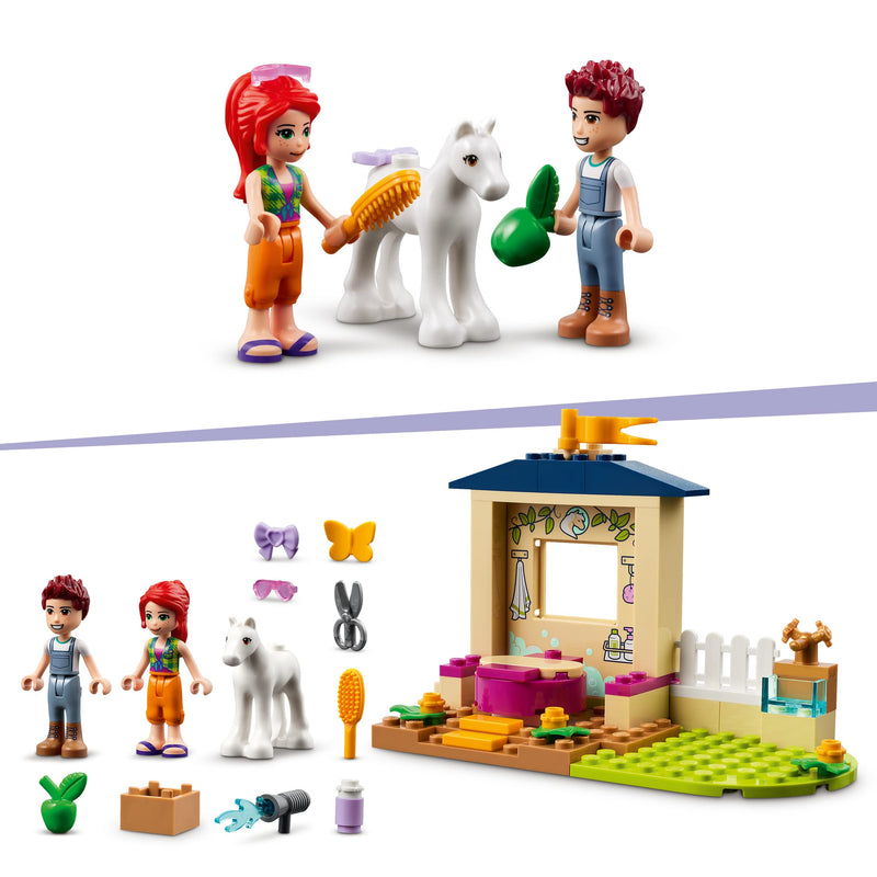 LEGO Friends Pony-Washing Stable 41696 Building Kit; Horse Toy Designed to Grow Little Imaginations; Gift for Kids Aged 4+ Who Love Farm Animal Toys (60 Pieces)