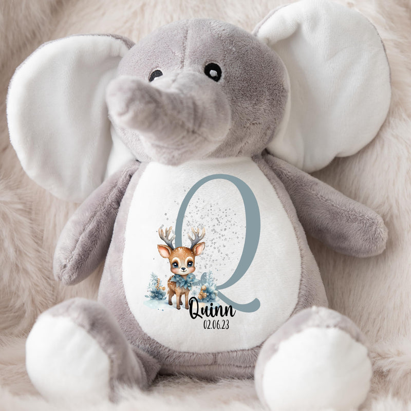 Crafted Memories - Personalised Bunny Rabbit | Customisable Teddy for Kids | Christening Keepsake for Girls & Boys | Godchild & Goddaughter Present | 26-34cm, Grey or White - Gift Guide